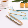 100% natural útil para cozinha descartável mini pinças de servir de bambu